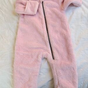 Hanna Andersson Soft Pink Fleece One piece bunting